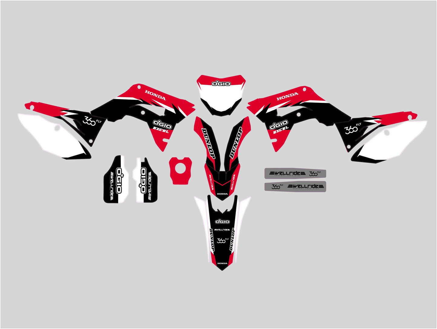 honda CRF450 (2017 - 2020) (kit 15) - AndDesign Motocross Templates