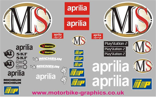 Aprilia 2004 MX Race Decals