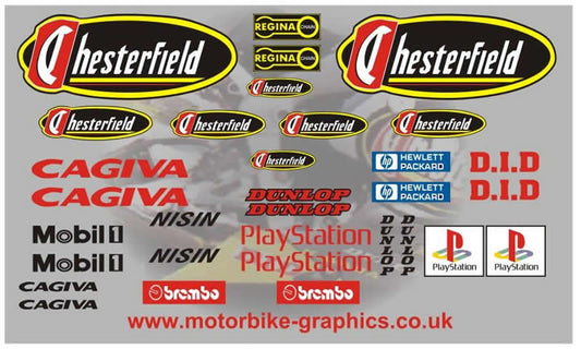 Cagiva Chesterfield Replica Decals Graphics Stickers