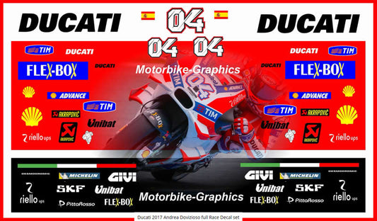 Ducati 2017 Andrea Dovizioso Full Race Decal Set