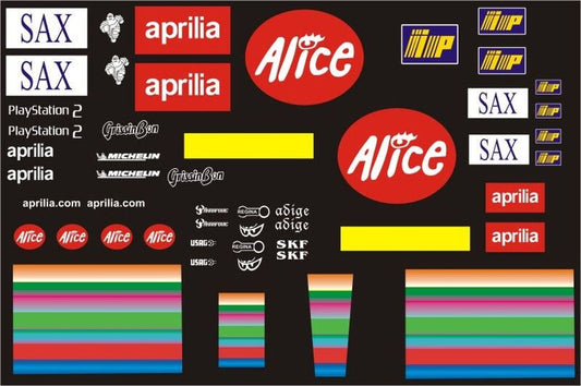 Aprilia Alice 2003 Race Rep Decals Graphics Stickers