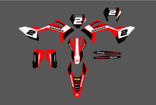 GasGas - EC-MC All models - 2024-2025 (kit 08) - AndDesign Motocross Templates