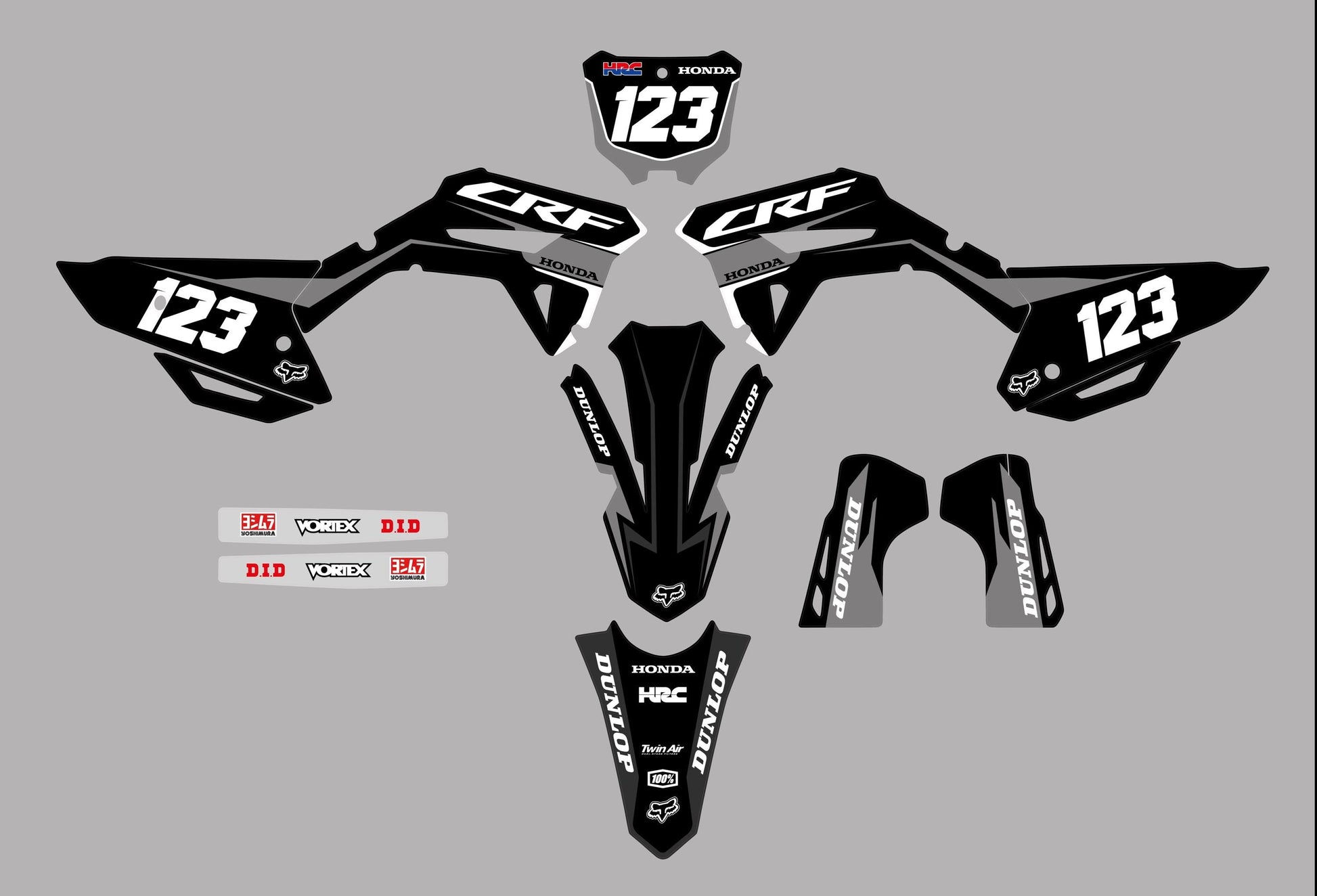 Honda CRF250-450 (2022-2024) (kit 10) - AndDesign Motocross Templates