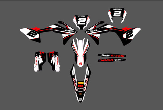 GasGas - EC-MC All models - 2024-2025 (kit 09) - AndDesign Motocross Templates