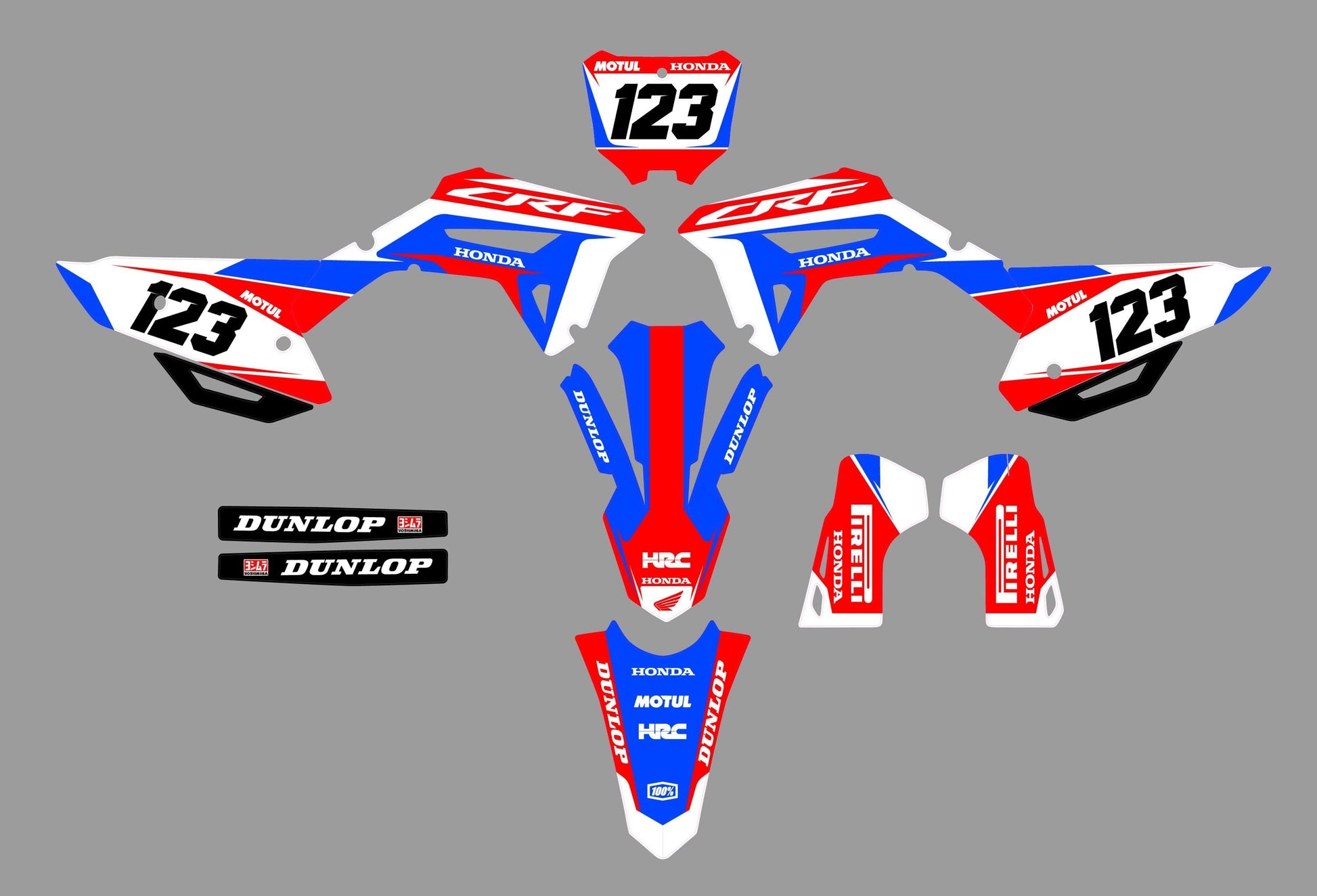 Honda CRF250-450 (2022-2024) (kit 04) - AndDesign Motocross Templates