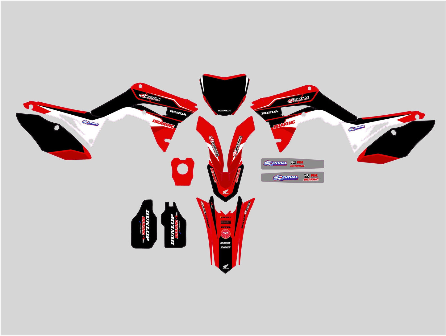 honda CRF450 (2017 - 2020) (kit 12) - AndDesign Motocross Templates