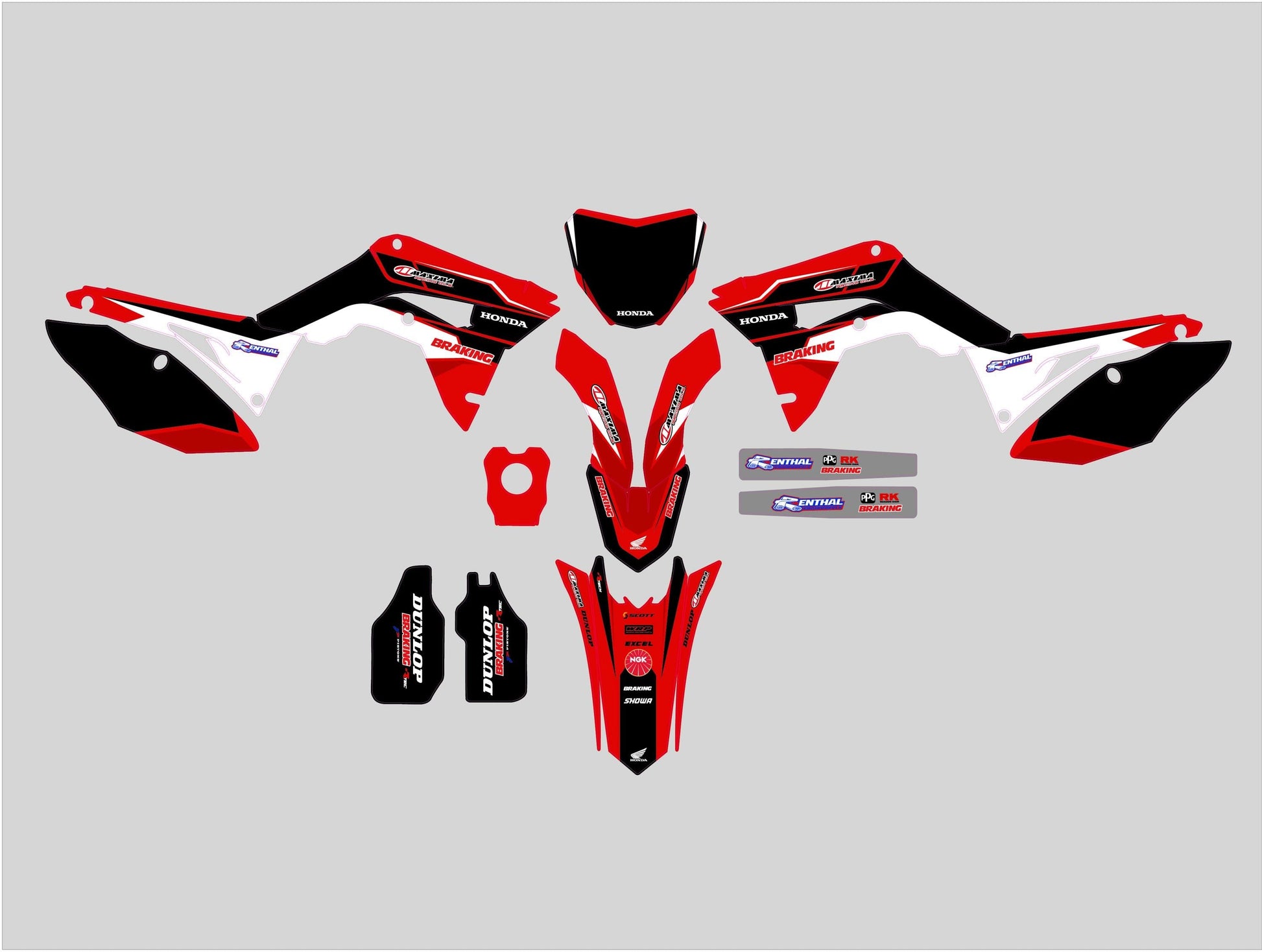 honda CRF450 (2017 - 2020) (kit 12) - AndDesign Motocross Templates