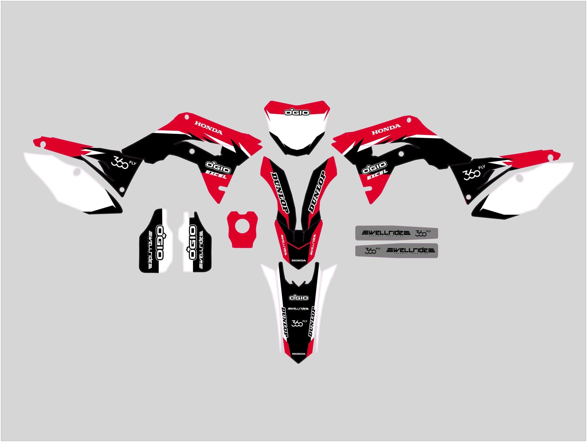 honda CRF450 (2017 - 2020) (kit 15) - AndDesign Motocross Templates